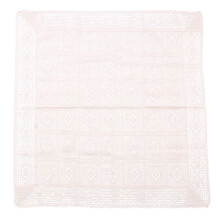 2Stk Baumwolle Tischdecke Beige Spitzenmuster Tischdekoration