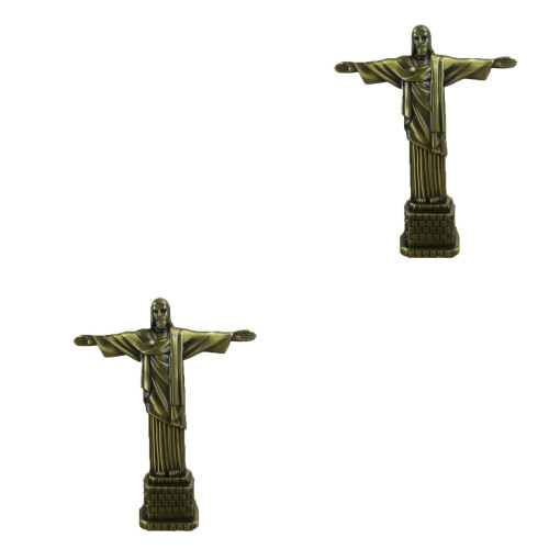 2Stk Bronze Jesus Statue Für Religiöse Geschenke 2