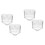 4 Klares Teebecher Herzform Milch Kaffeehalter Teegeschirr 4