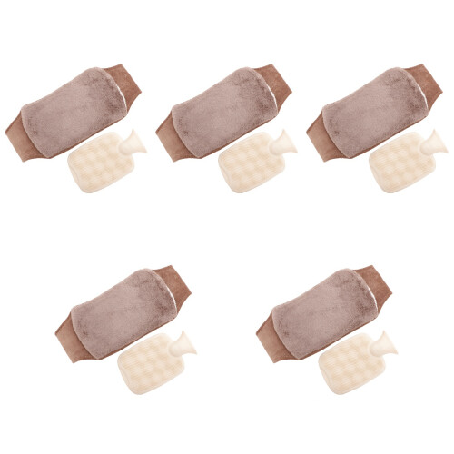 5 Sets Heizflasche Mit Plüsch-Gurt Warmwasserflasche 2