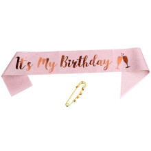 1 It'S My Birthday Glitzerstoff Schulterband Gastgeschenk
