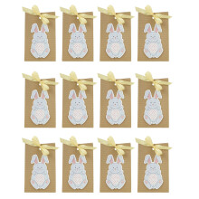 24Stk Verpackungsboxen Aus Kraftpapier Mit Fröhlichem Osterhasen