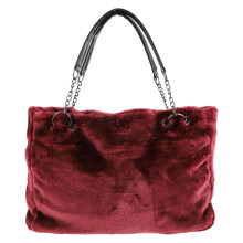 2Stk Damen Plüsch Tote Handtasche Freizeit Einkauf Haltbar