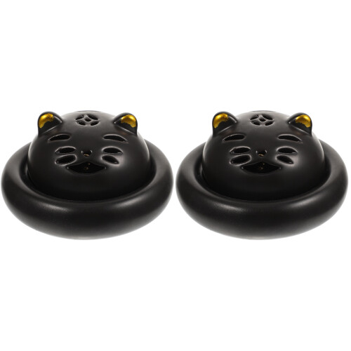 2Stk Keramik Räucherstäbchenhalter Katzenform Duftstäbchen Halter 1