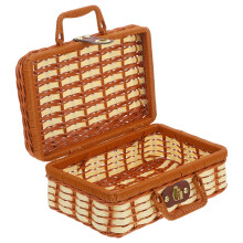 3Stk. Wicker Picknickkörbe Vintage Mit Henkeln Für Reisen Camping