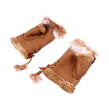 2Paare Damen Halbfinger Warm Gefüttert Bunt Für