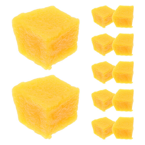 12Pcs Artificial Mango Slices Plastic Fruit Set For Home Kitchen Party