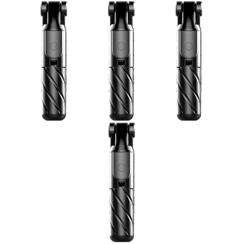 4Pcs Black Phone Tripod with Wireless Shutter Remote and 360 Rotation 2