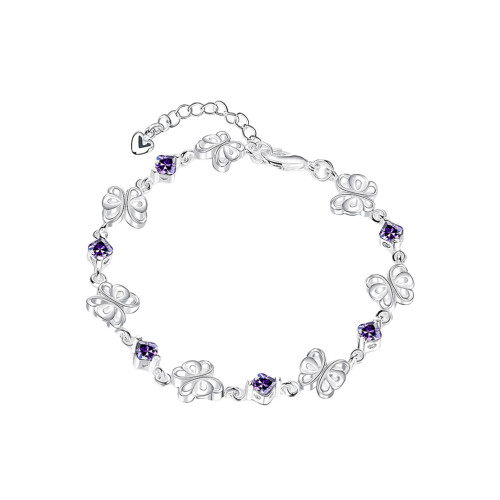 3Pcs Silver Charm Bracelet with Solid Chain and Comfortable Fit