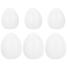 12Pcs White Plastic DIY Easter Egg Ornaments for Hand Painting Fun