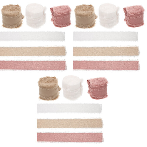 9 Rolls Bouquet Ribbons Decorative For Wedding Gift Packaging 2