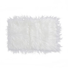 2Pcs Photography Blanket for Baby White Faux Fur Photo Mat
