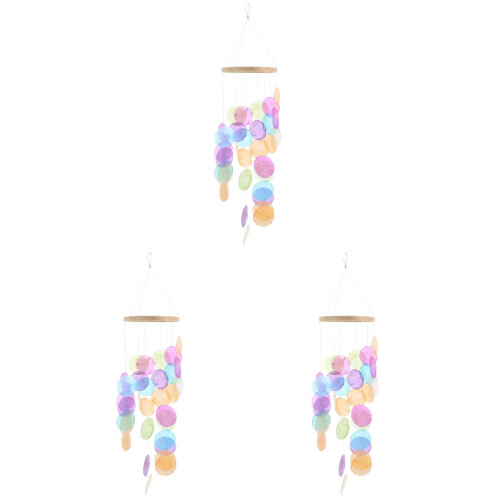 3Pcs Natural Material Seashell Wind Chimes for Terrace and Garden Use 1