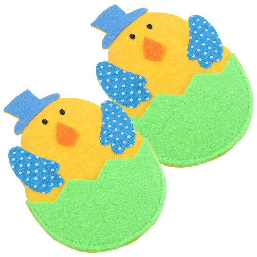 8 Pcs Easter Chicken Shape Cutlery Holders Utensil Bags 2