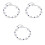 3Pcs Silver Charm Bracelet with Solid Chain and Comfortable Fit 3