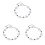 3Pcs Silver Charm Bracelet with Solid Chain and Comfortable Fit 2