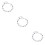 3Pcs Silver Charm Bracelet with Solid Chain and Comfortable Fit 9