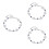 3Pcs Silver Charm Bracelet with Solid Chain and Comfortable Fit 6