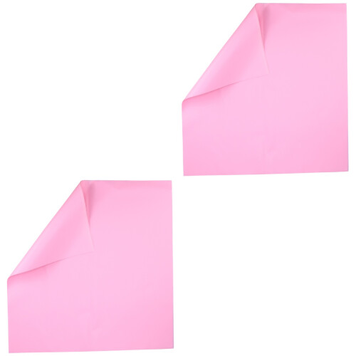 40 Pcs Pink Solid Color Translucent Wrapping Paper Waterproof 2
