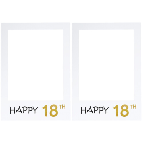 2Pcs Unique Multi Paper Frame Props for Birthday Photo Cutouts 1