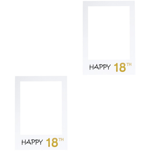 2Pcs Unique Multi Paper Frame Props for Birthday Photo Cutouts 2