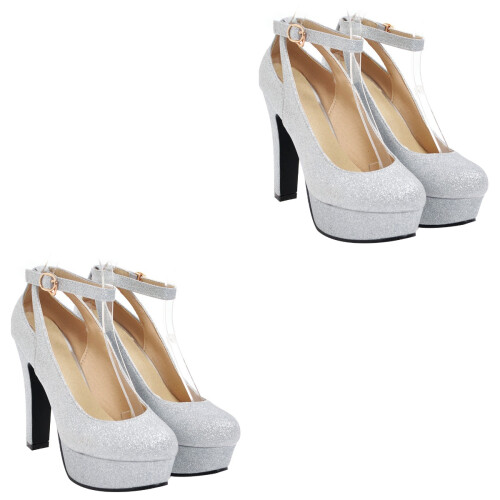 2 Paia Scarpe Sposa Con Alto Per 2