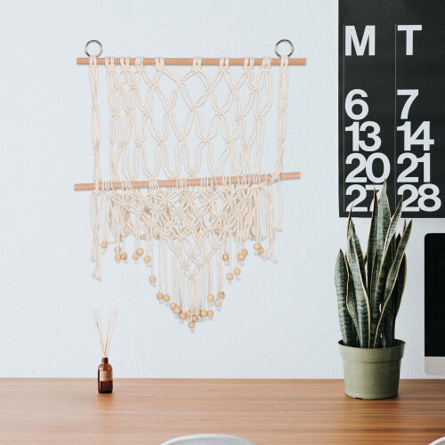 Hanging Plush Toy Storage Net Wall Mounted Boho Organizer For Kids 2