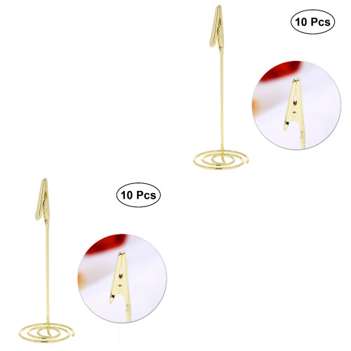 2 Pezzi Supporti Per Tavolo 11,5 Cm Con Clip (Oro) 2