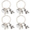 4Stk Silber Babywagen Charm Schlüsselanhänger Muttertagsgeschenk 5