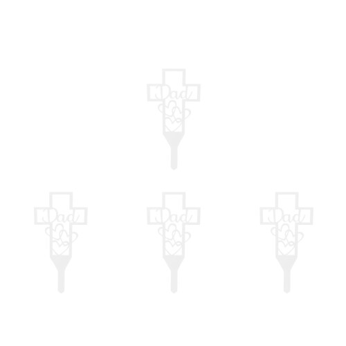 4 Pezzi Decorazione Lawn Dad, Puntale Cimitero, 1