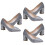 3 Paia Scarpe Con Spesso A Punta Per Sposa E 7