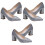 3 Paia Scarpe Con Spesso A Punta Per Sposa E 4