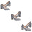 3 Paia Scarpe Con Spesso A Punta Per Sposa E 10