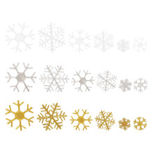 54 Pezzi Applique Fiocco Neve In Tessuto Adesivo Per Natale