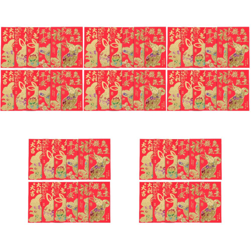300 Pezzi Buste Rosse Per L'Anno Del Coniglio Misto 2