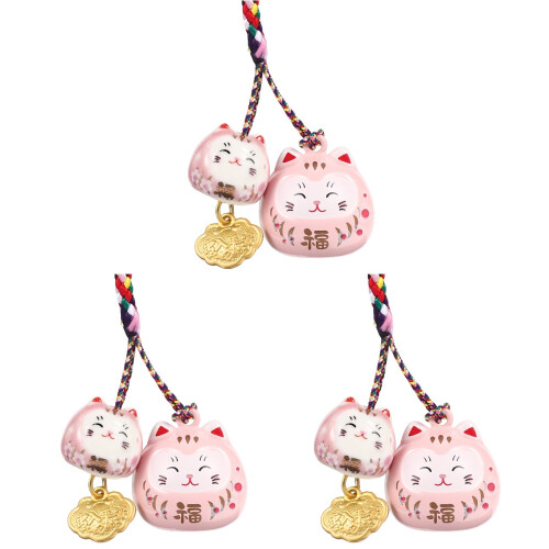 3Pcs Pingente De Sorte Japonês Para Bolsa Mochila 1