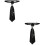 2Pcs Polyester -Amarração Gravata Com Pingente De Dupla 6
