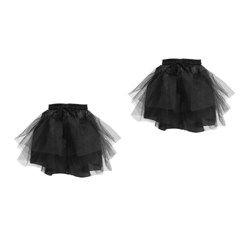 2 Peças De Tutu Crinolina Sem Preto 35Cm 2