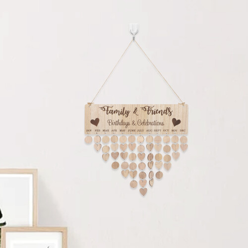 2Pcs Calendário De Para Aniversários E 2
