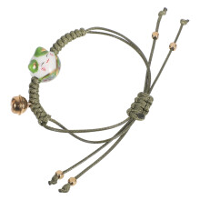 2 Peças Pulseira Trançada De Tricô Manual Cordão De Mão