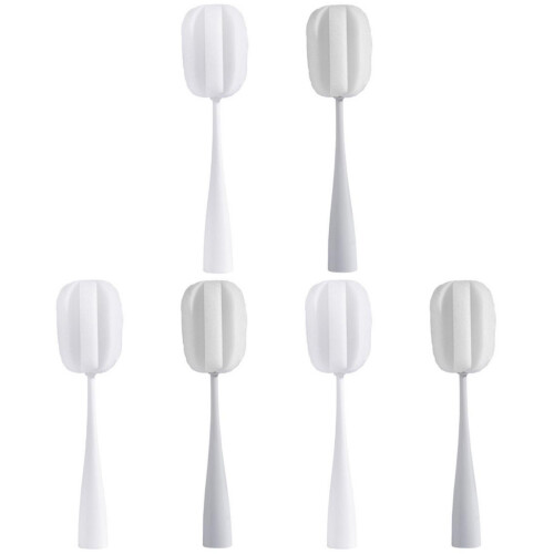 6 Unidades Escova De Espuma Com Longo Para Garrafa, E 1
