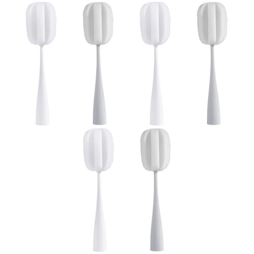 6 Unidades Escova De Espuma Com Longo Para Garrafa, E 2