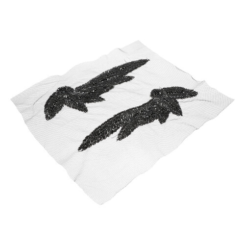 2 Pares De Aplicações Forma De Asa Com Miçangas E Tubo