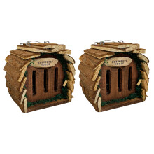 Wooden Hanging Butterfly Houses Garden (Set of 2)