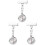 3Pcs Relógio De Para Decorativo 2