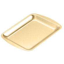 Vassoio quadrato in acciaio inox, finitura a specchio per una facile pulizia e design riutilizzabile, adatto per casa, ristoranti, feste, barbecue