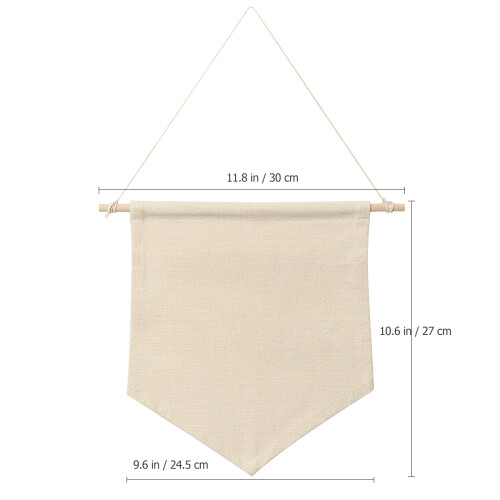 3Pcs Pin Display Pennant Banner Badge Flag Canvas M