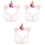 3Pcs De Unicórnio, Aquecedor De Pelúcia 3