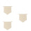 3Pcs Pin Display Pennant Banner Badge Flag Canvas M 9