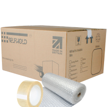 20 Cardboard Moving House Boxes Large Kit (24" x 12" x 8") for Storage, Shipping and Moving House With FREE Bubble Wrap+Tape | Made in Britain